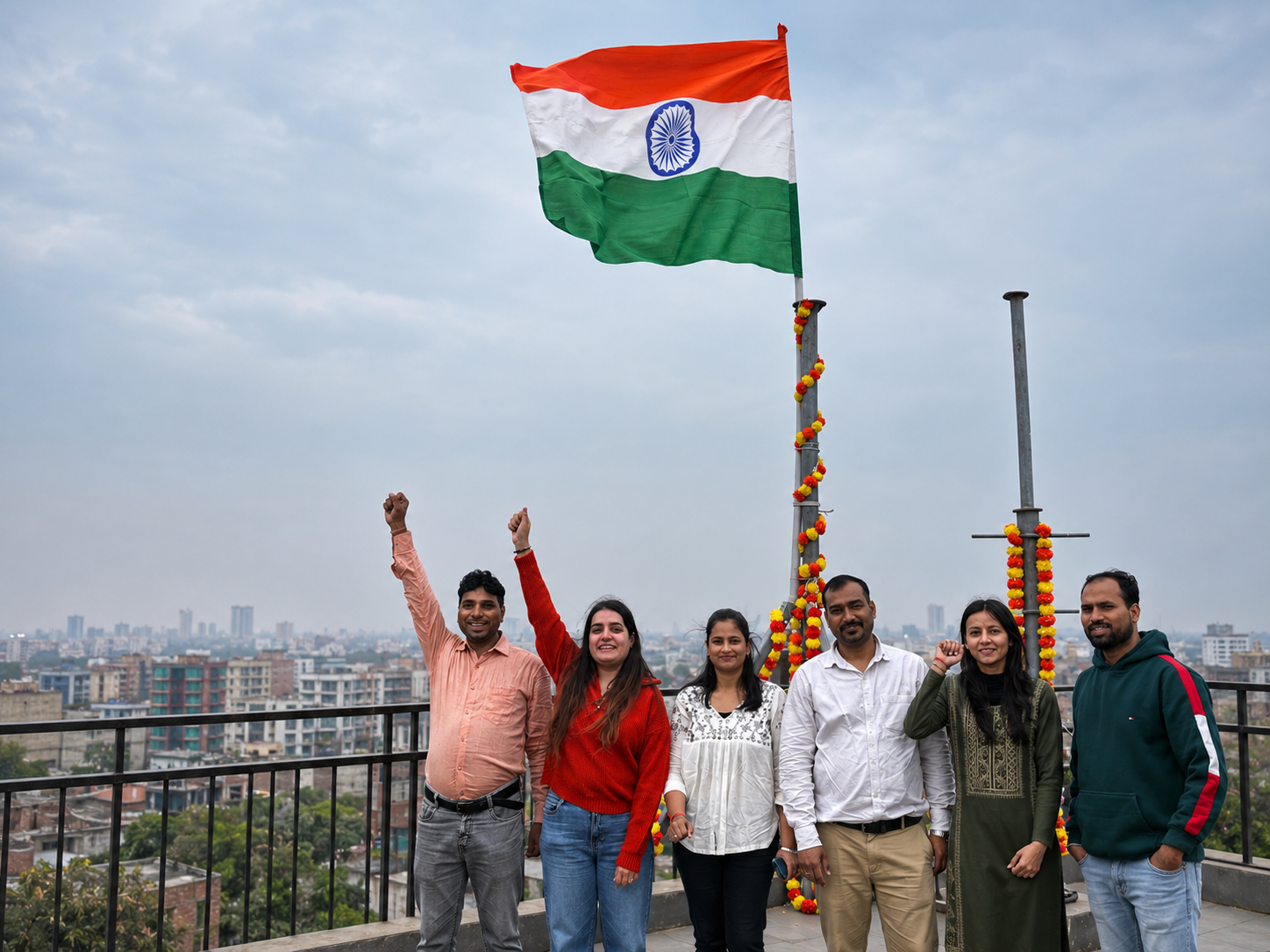 Flag Hoisting & Patriotic Spirit